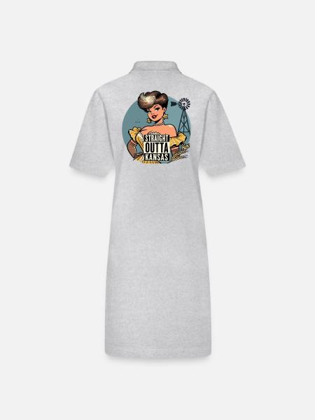 Eine Dame kommt direkt aus Kansas - Stanley/Stella Frauen Bio-Polokleid PAIGER - Grau meliert - Hinten