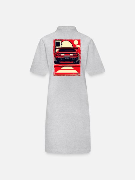 Voiture de sport - Robe polo bio PAIGER Stanley/Stella Femme - gris chiné - Dos