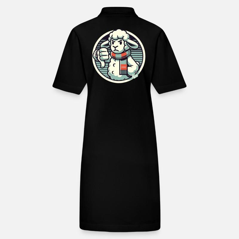 Daumen runter vom Miese Laune Schaf Stanley/Stella Frauen Bio-Polokleid PAIGER