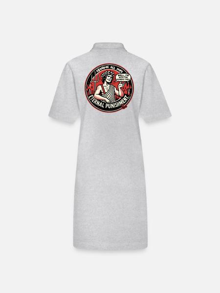 Dante in the purgatory of hell with sinners - Stanley/Stella PAIGER Organic Women’s Polo Dress - heather grey - Back