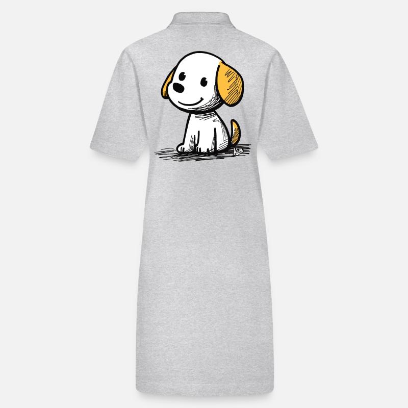 chiot de dessin animé mignon et joyeux Robe polo bio PAIGER Stanley/Stella Femme