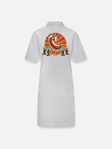 Cult of the Holy Bratwurst - Stanley/Stella PAIGER Organic Women’s Polo Dress - heather grey - Back