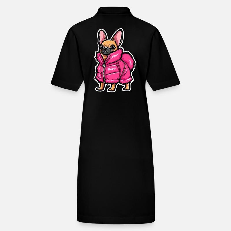 Chihuahua mit modischer pinker Jacke Stanley/Stella Frauen Bio-Polokleid PAIGER