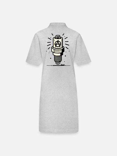 Bougie d’allumage Anarchy - Robe polo bio PAIGER Stanley/Stella Femme - gris chiné - Dos