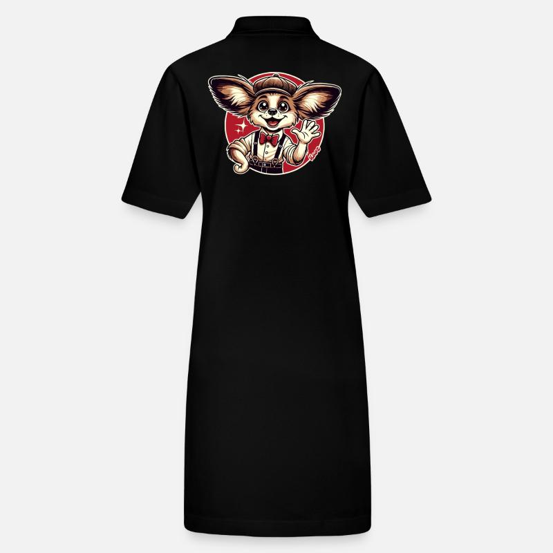 Drôle Rétro Papillon Chien Robe polo bio PAIGER Stanley/Stella Femme