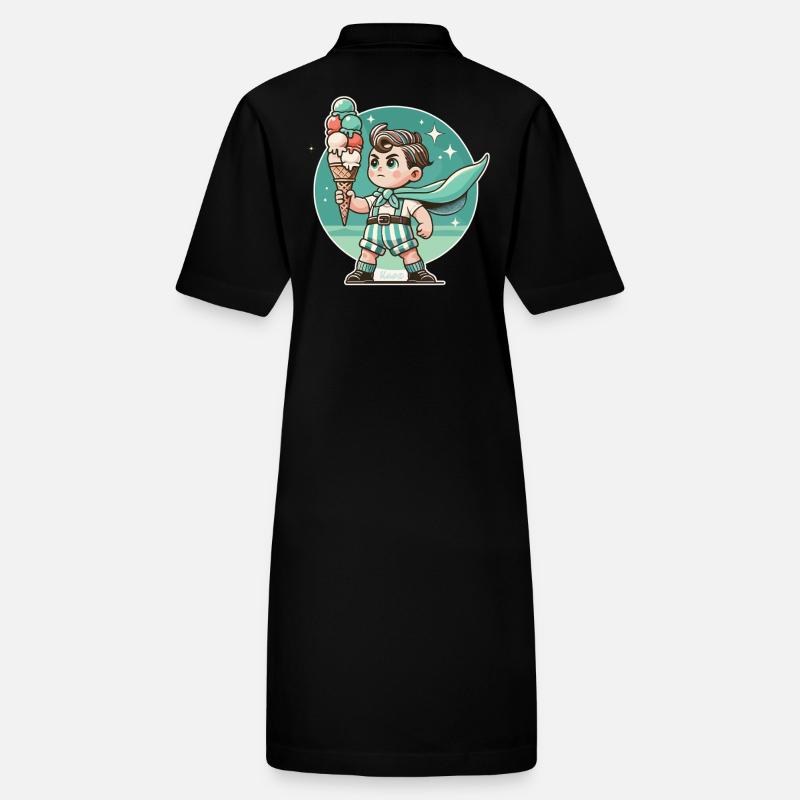Héros de la crème glacée Rétro Superboy Robe polo bio PAIGER Stanley/Stella Femme