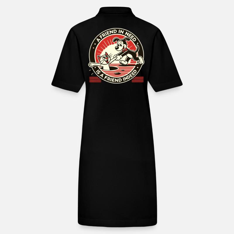 Aider, secourir et être amis – chien et chat Robe polo bio PAIGER Stanley/Stella Femme