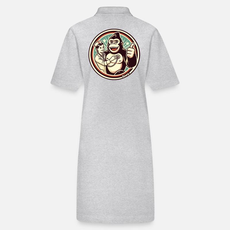 Santé systématique – gorille avec le pouce levé Robe polo bio PAIGER Stanley/Stella Femme