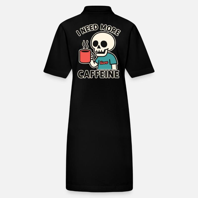lustiges Skelett braucht mehr Koffein oder Kaffee Stanley/Stella Frauen Bio-Polokleid PAIGER