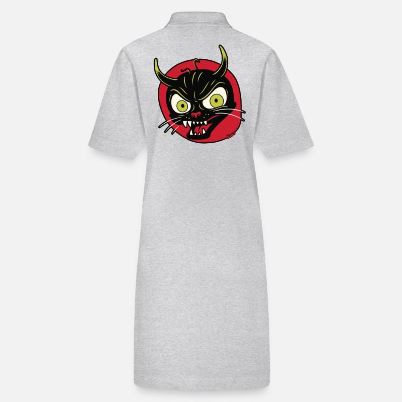 Devilish grimace of a devil cat Stanley/Stella PAIGER Organic Women’s Polo Dress