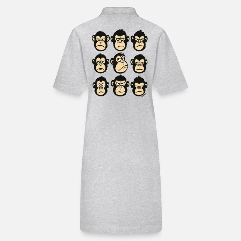 Wütende Affen – 9x schlechte Laune Stanley/Stella Frauen Bio-Polokleid PAIGER