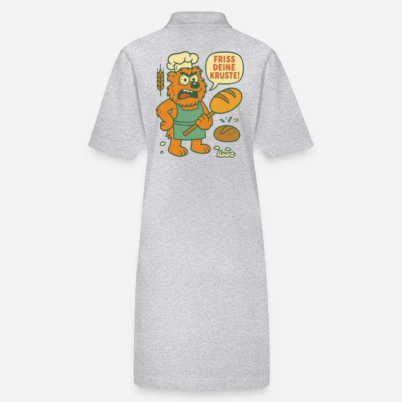 Wütender Bäcker Bär: Friss deine Kruste! Stanley/Stella Frauen Bio-Polokleid PAIGER