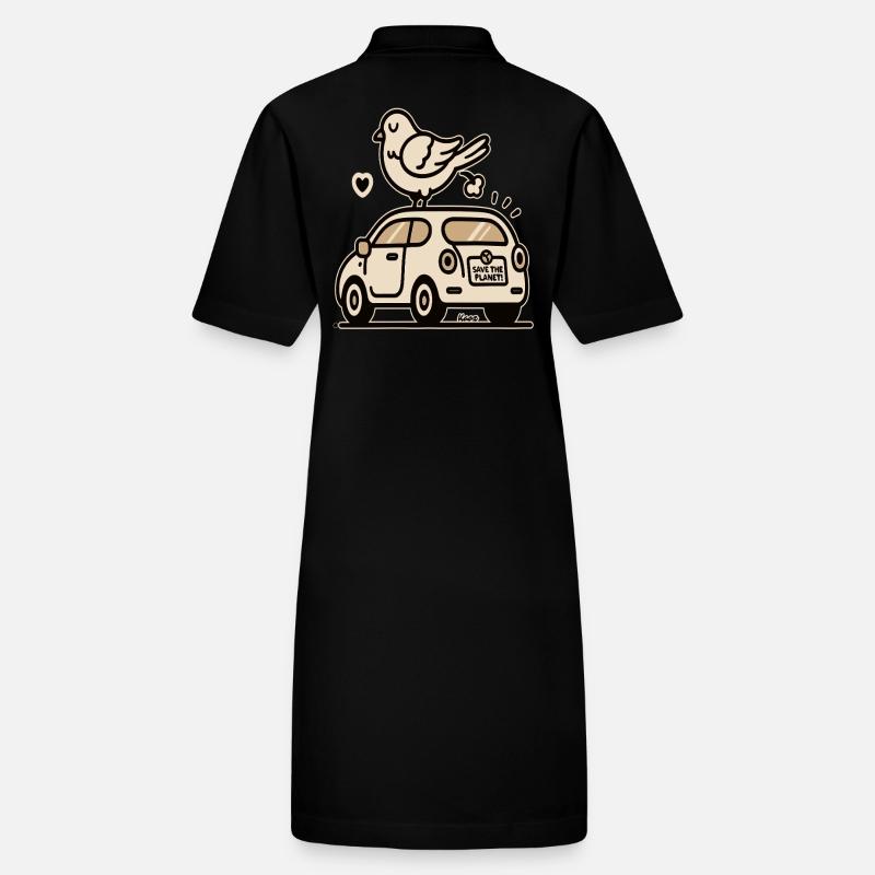 Save the Planet Pigeon and Bird Droppings Stanley/Stella PAIGER Organic Women’s Polo Dress