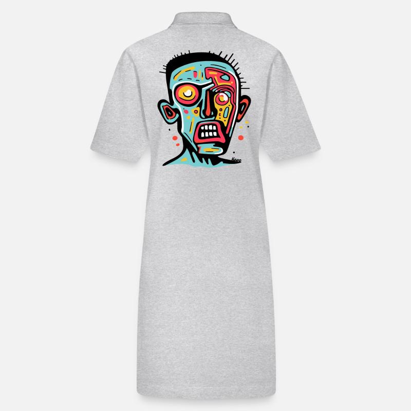 Colorful face in abstract comic style Stanley/Stella PAIGER Organic Women’s Polo Dress