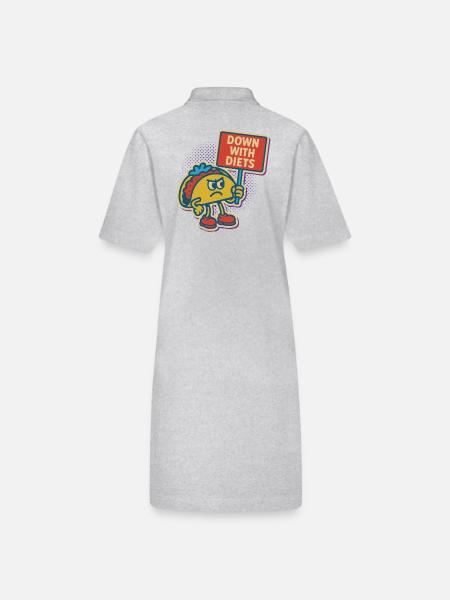 Protestation contre les régimes - Robe polo bio PAIGER Stanley/Stella Femme - gris chiné - Dos