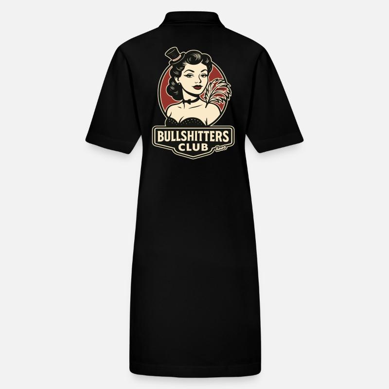 Dame rétro avec plume et chapeau haut de forme Robe polo bio PAIGER Stanley/Stella Femme