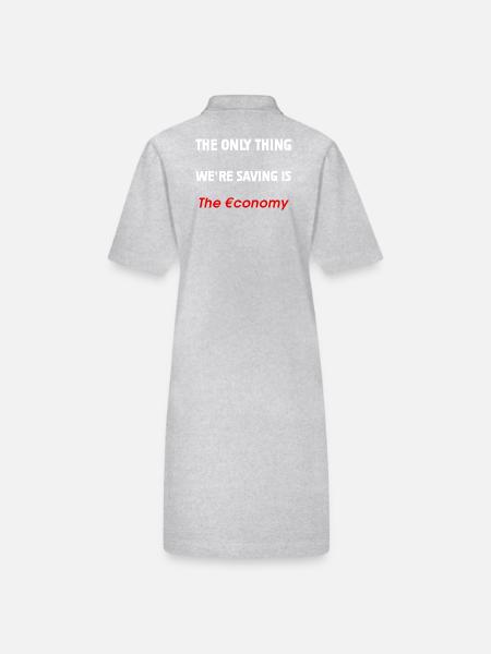 Rettung der Wirtschaft - Stanley/Stella Frauen Bio-Polokleid PAIGER - Grau meliert - Hinten