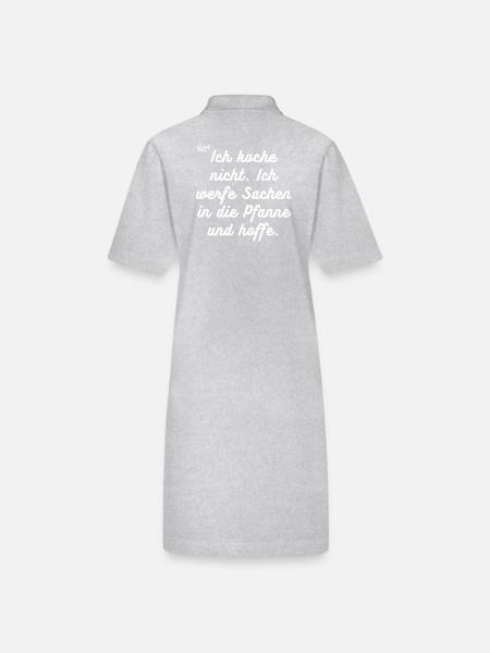 Ich koche nicht. Ich werfe Sachen in die Pfanne. - Stanley/Stella Frauen Bio-Polokleid PAIGER - Grau meliert - Hinten