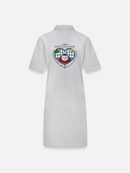 I bin a boarisches Madl - Stanley/Stella Frauen Bio-Polokleid PAIGER - Grau meliert