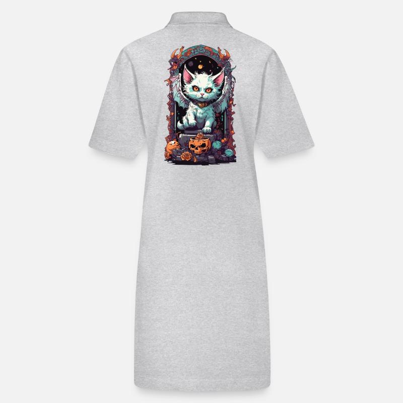 Occult Demons Cat Gothic Style Stanley/Stella PAIGER Organic Women’s Polo Dress