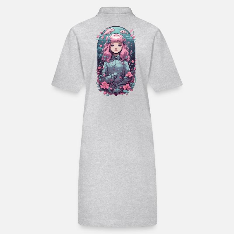Magical Anime Goth Underwater Design Stanley/Stella PAIGER Organic Women’s Polo Dress
