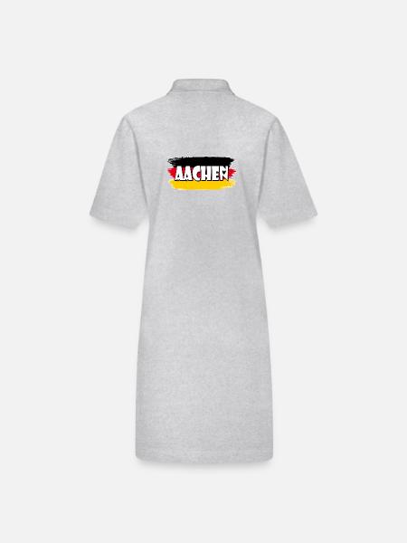 Aix-la-Chapelle Allemagne Drapeau - Robe polo bio PAIGER Stanley/Stella Femme - gris chiné - Dos