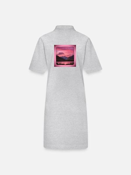 Berglandschaft - Stanley/Stella Frauen Bio-Polokleid PAIGER - Grau meliert - Hinten