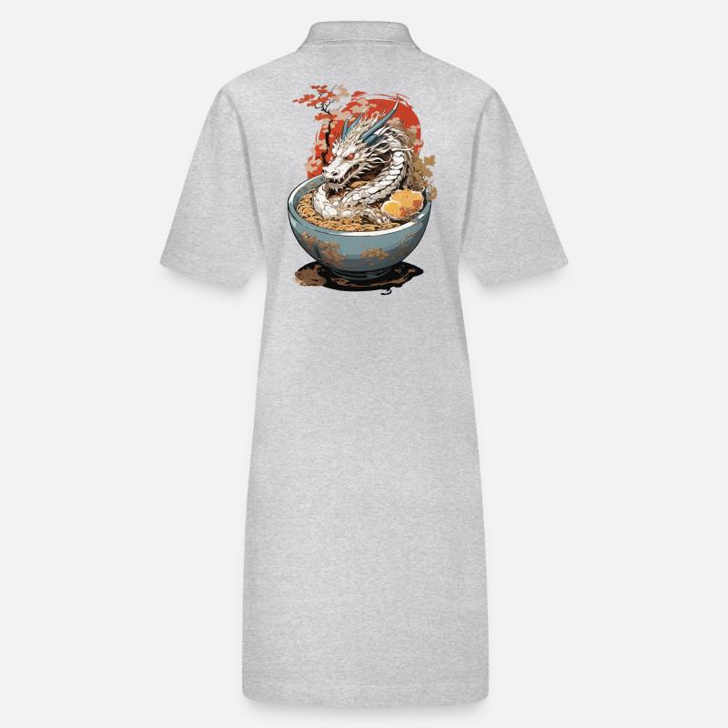 Retro Dragon Ramen Ukiyo-e Manga Design Robe polo bio PAIGER Stanley/Stella Femme