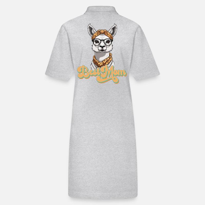 Llama Loving Mom Funny Mom Design Stanley/Stella PAIGER Organic Women’s Polo Dress