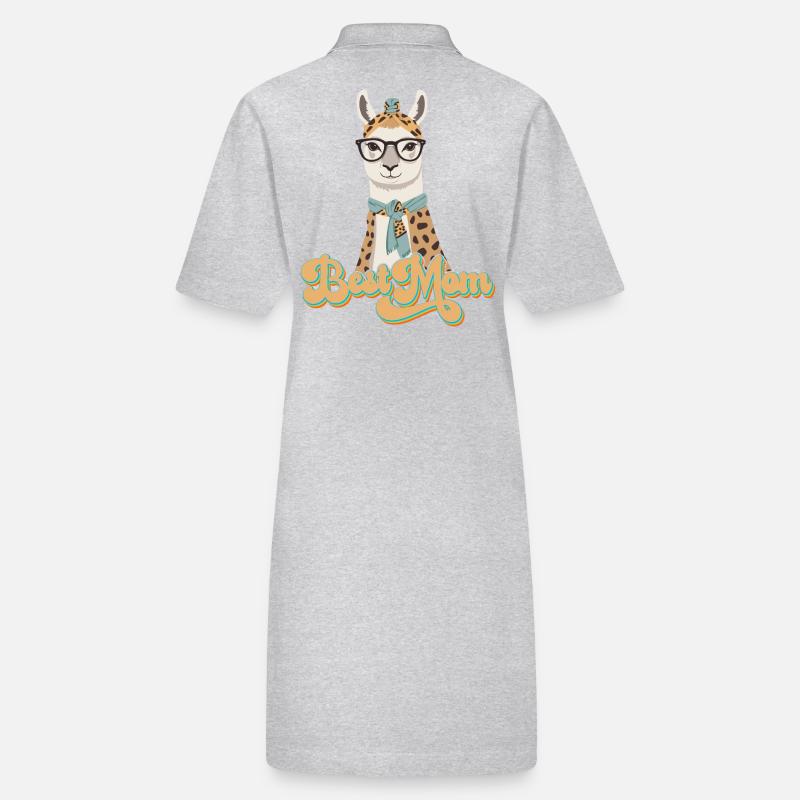 Llama Loving Mom Funny Mom Design Stanley/Stella PAIGER Organic Women’s Polo Dress