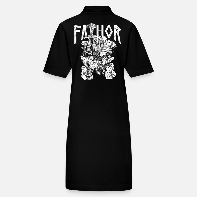 Wikinger Papa Vathor Mächtiger Krieger Vater Stanley/Stella Frauen Bio-Polokleid PAIGER