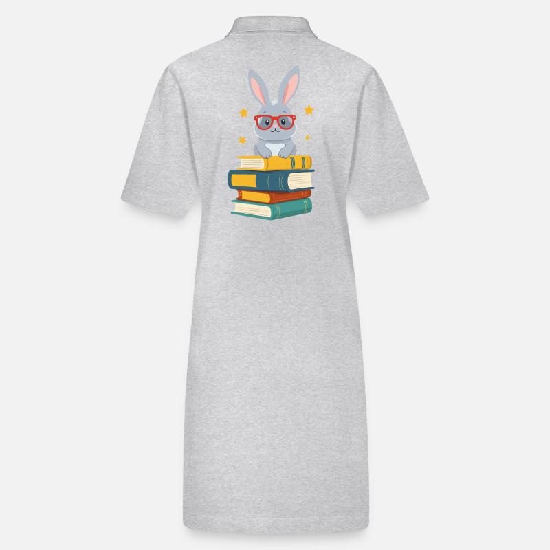Lapin de lecture passionné de livres parfait Robe polo bio PAIGER Stanley/Stella Femme