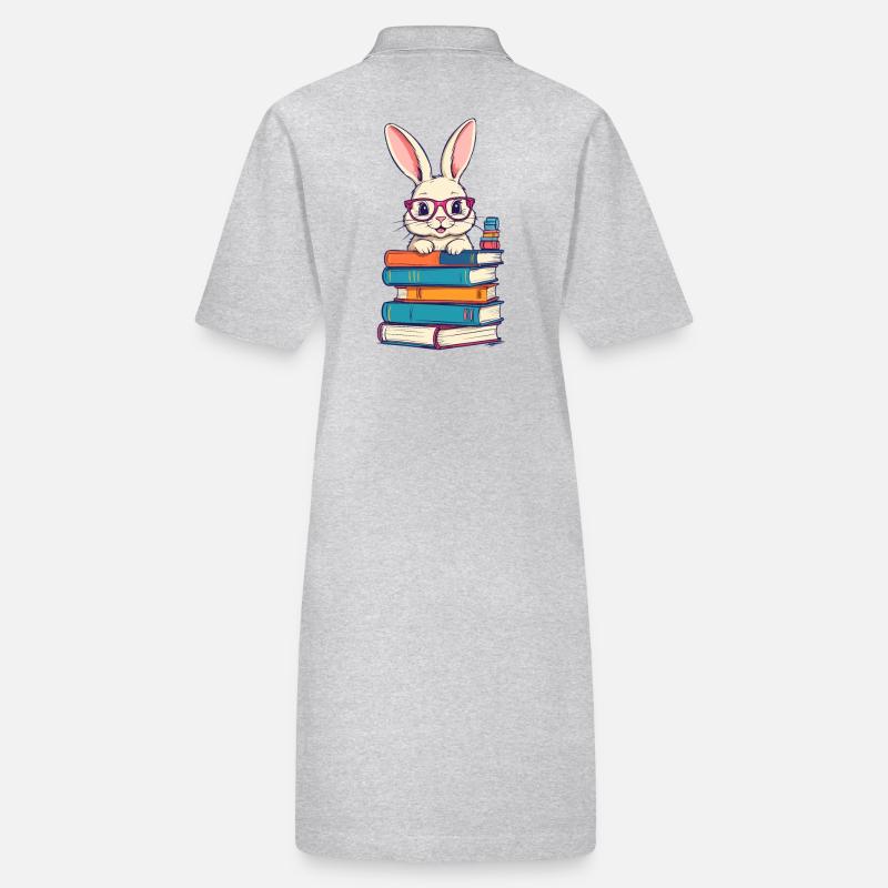 Lapin de lecture passionné de livres parfait Robe polo bio PAIGER Stanley/Stella Femme