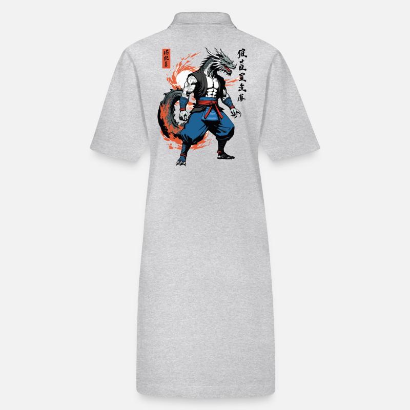 Samouraï Dragon Vintage Ukiyo-e Style Artwork Robe polo bio PAIGER Stanley/Stella Femme