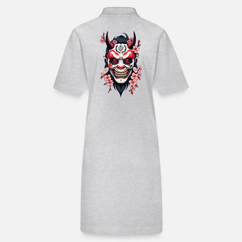 Oni Demon Mask Samurai Aesthetic Yokai Stanley/Stella PAIGER Organic Women’s Polo Dress