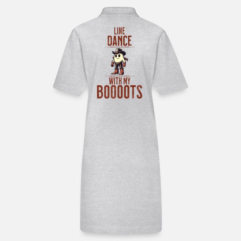 Cowboy With Boots Line Dance Ghost Vintage Retro Stanley/Stella PAIGER Organic Women’s Polo Dress