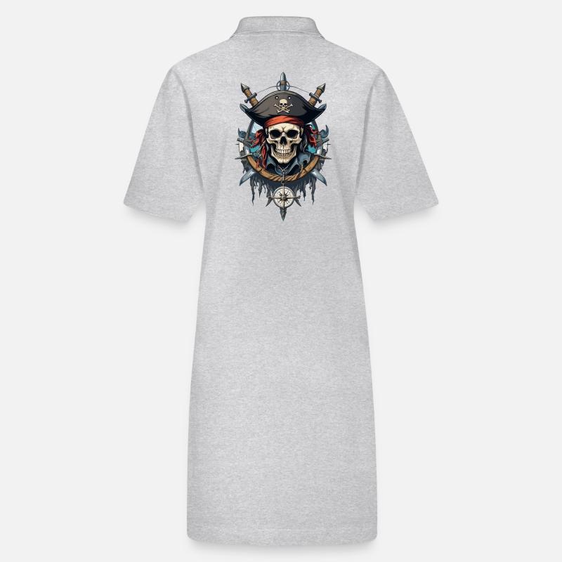 Drapeaux de pirate crâne Jolly Roger costume de pirate Robe polo bio PAIGER Stanley/Stella Femme
