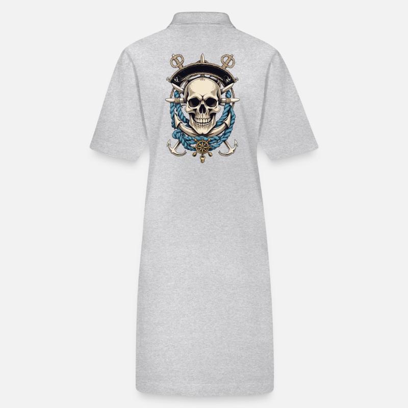 Costume de Pirate Drapeau Drapeau Jolly Roger Robe polo bio PAIGER Stanley/Stella Femme