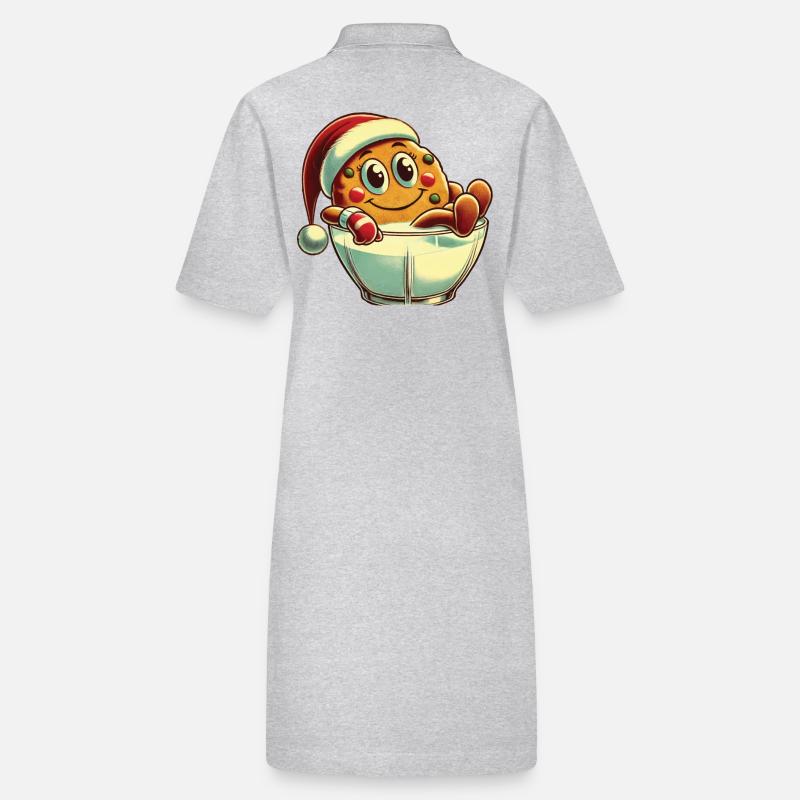 Merry Christmas Retro Cookie Design Stanley/Stella PAIGER Organic Women’s Polo Dress