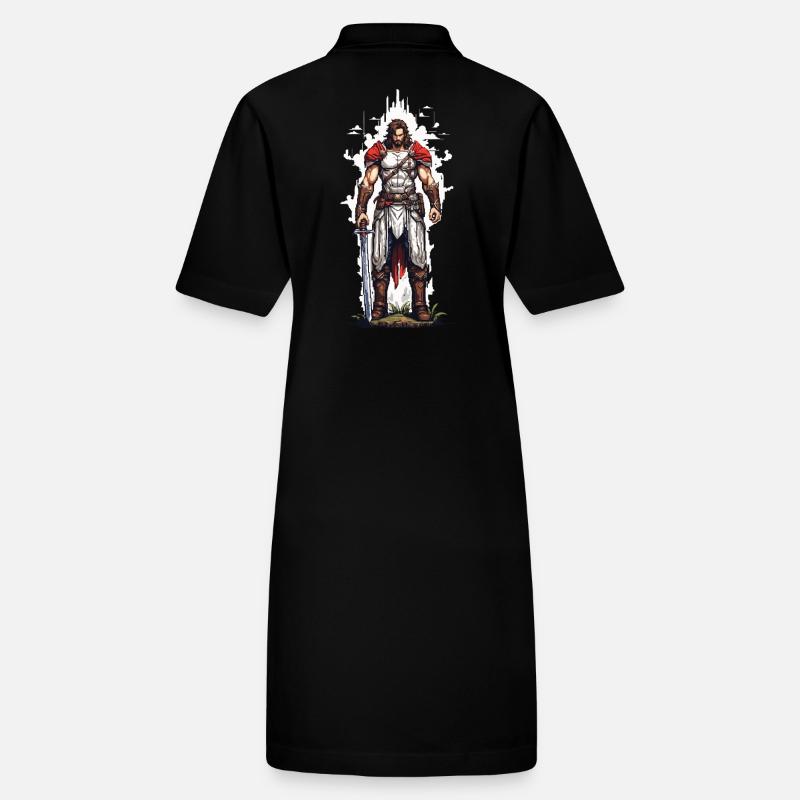 Retro Gaming Pixel Art Arcade Conception de jeux vidéo Robe polo bio PAIGER Stanley/Stella Femme