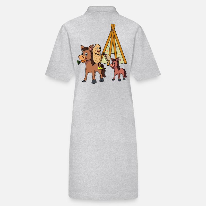 Wilder Westen Erdnuss Muli Esel Reiter Reiterin Stanley/Stella Frauen Bio-Polokleid PAIGER