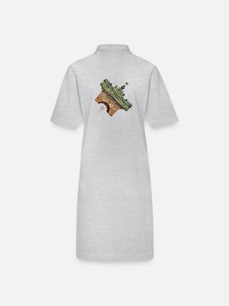 Chinesisch_Architektur_Himmelstempel_Tongren1420 - Stanley/Stella PAIGER Organic Women’s Polo Dress - heather grey - Back