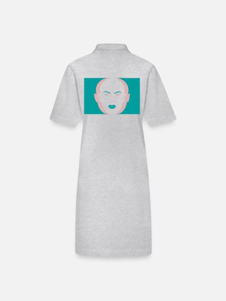 Design féminin - Robe polo bio PAIGER Stanley/Stella Femme - gris chiné - Dos