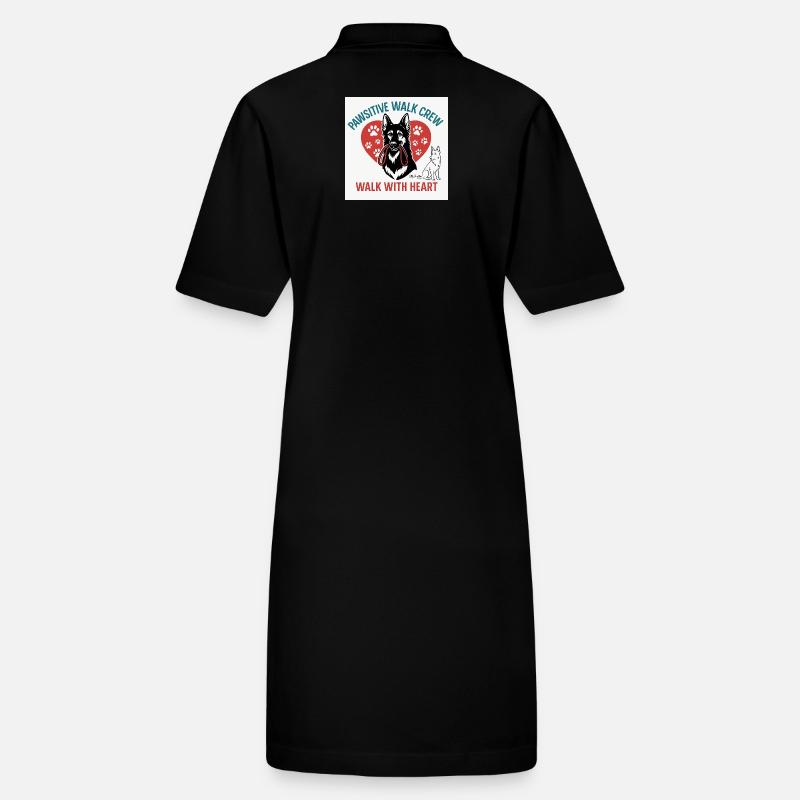 Pawsitive Walk Crew Heart Paws Stanley/Stella PAIGER Organic Women’s Polo Dress