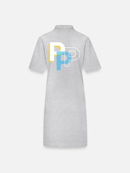 Initial letter P - Stanley/Stella PAIGER Organic Women’s Polo Dress - heather grey - Back