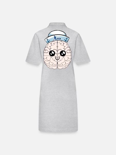 Cerveau marin marin marin cerveau marin - Robe polo bio PAIGER Stanley/Stella Femme - gris chiné - Dos