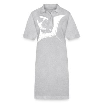 Raie manta - rayons du diable - Robe polo bio PAIGER Stanley/Stella Femme - noir - Devant