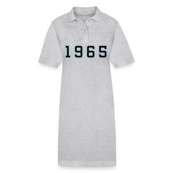 1965 Year Birthday - Stanley/Stella PAIGER Organic Women’s Polo Dress - black - Front