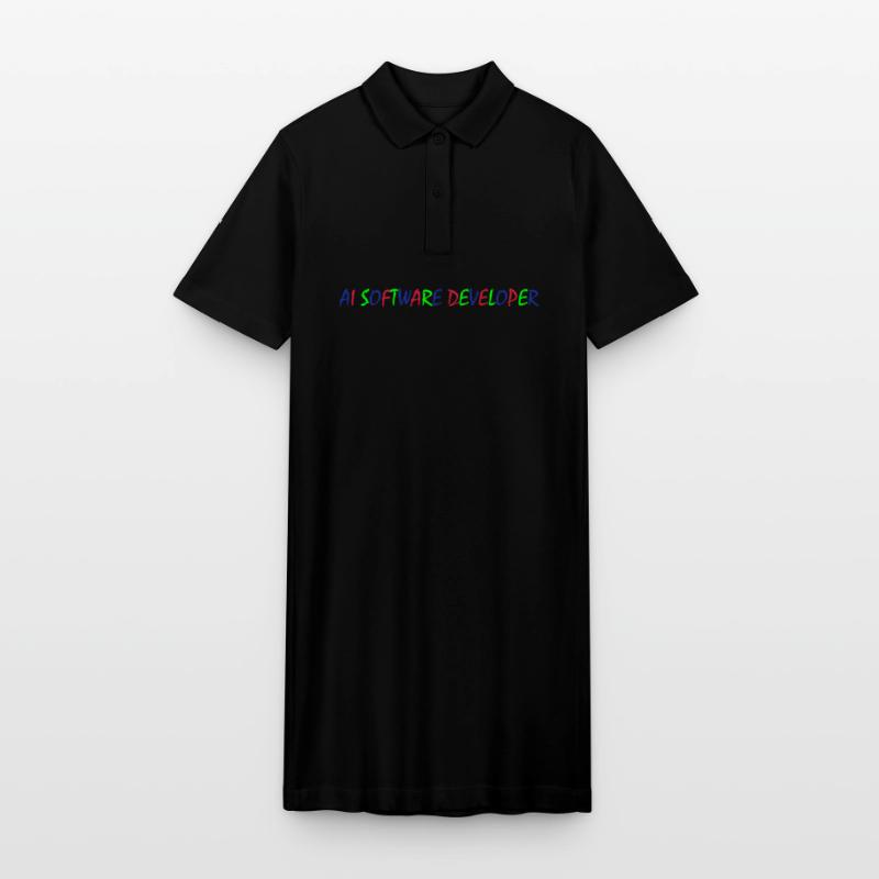 AI Software Developer – Colorful Typography Stanley/Stella PAIGER Organic Women’s Polo Dress