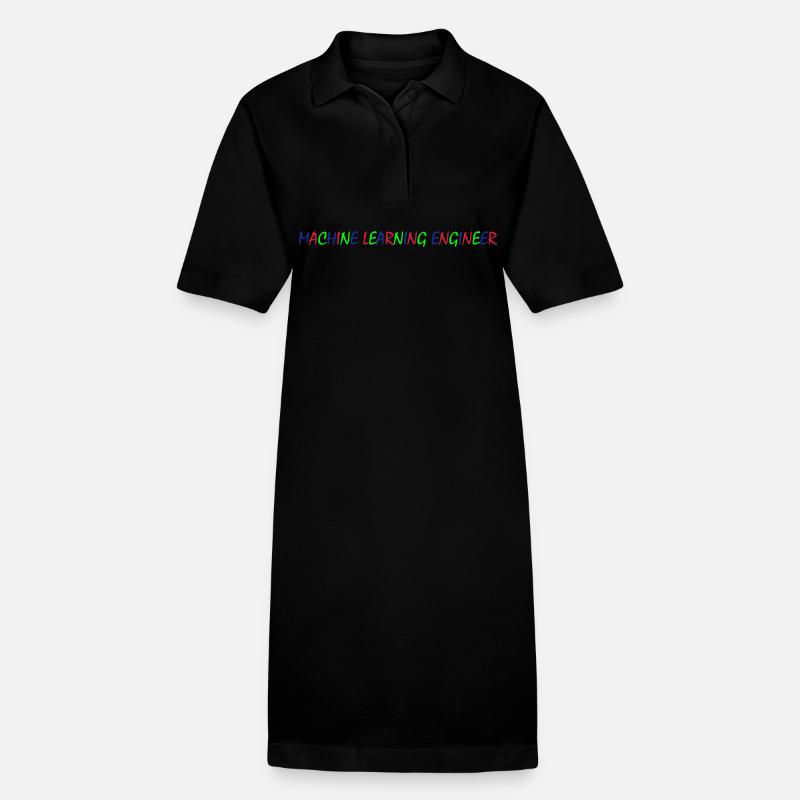 Machine Learning Engineer – Farbliche Typografie - Stanley/Stella Frauen Bio-Polokleid PAIGER - Schwarz